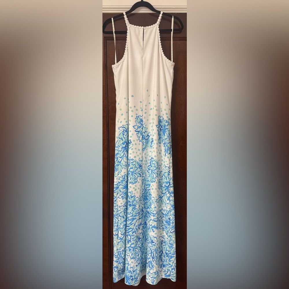 Lilly Pulitzer Pearl Soft Maxi Dress Resort Karma Camellia Size 10 $286 Retail - Picture 10 of 13